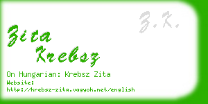 zita krebsz business card